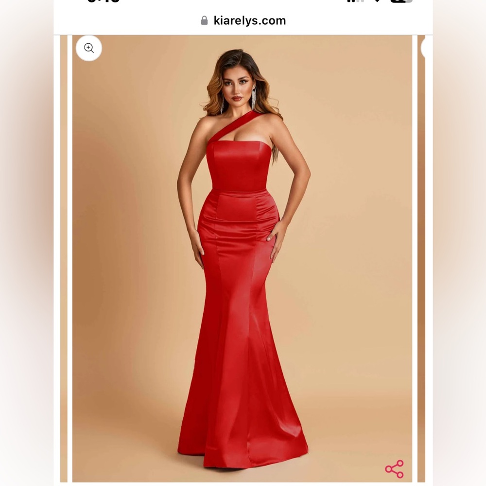 Kiarelys one shoulder red mermaid gown! Brand New With Tags!